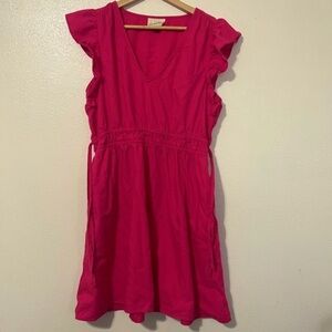 Universal Thread Womens Flutter Sleeve Mini Dress Pink Medium